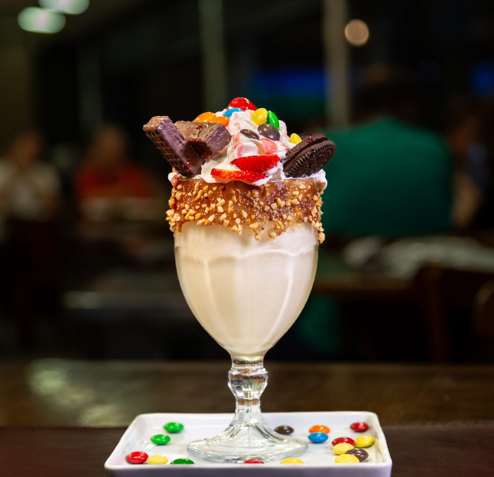 Sobremesa servida no Planalto do Chopp